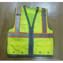 100% Polyester 300d Oxford Fabric in Front, Back with 120+-6g Mesh Fabric Safety Vest